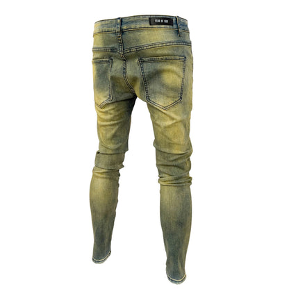 Dirty washed Distressed Fashion Skinny jeans