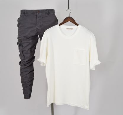 Paul LE Guen Solid Colour Pocket Patched Loose Fit Short Sleeve TSHIRT