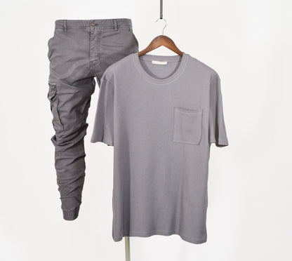 Paul LE Guen Solid Colour Pocket Patched Loose Fit Short Sleeve TSHIRT