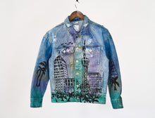 Load image into Gallery viewer, Let’s Rock Graphic cropped Denim Jacket
