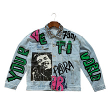 Load image into Gallery viewer, Pari Paint On Jean Jacket

