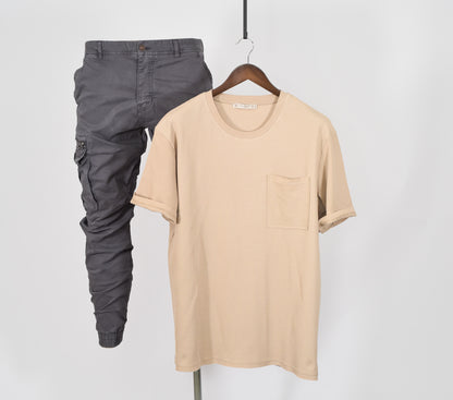 Paul LE Guen Solid Colour Pocket Patched Loose Fit Short Sleeve TSHIRT